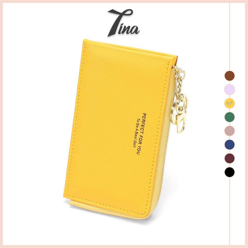 Ví nữ mini cầm tay Weichen đựng tiền thẻ card có móc khoá đẹp cao cấp Tina Shop W184