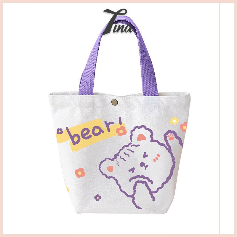 Túi tote đi chơi mini Hàn Quốc cute vải canvas đi học nữ Tina shop TX034