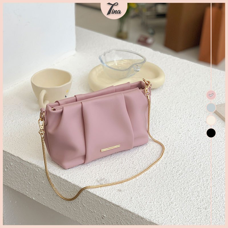 Túi Micocah cầm tay da nhún đeo chéo nữ đi chơi mini đẹp Hàn Quốc Tina Shop M497 NSG623