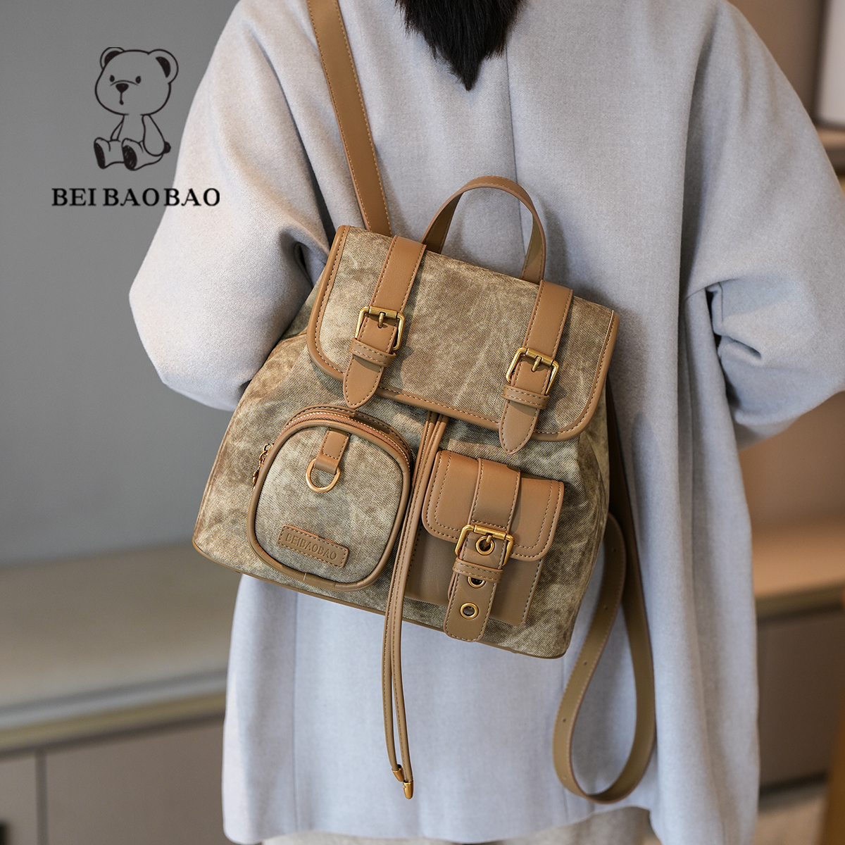 Ba lô Amara dáng vintage cá tính