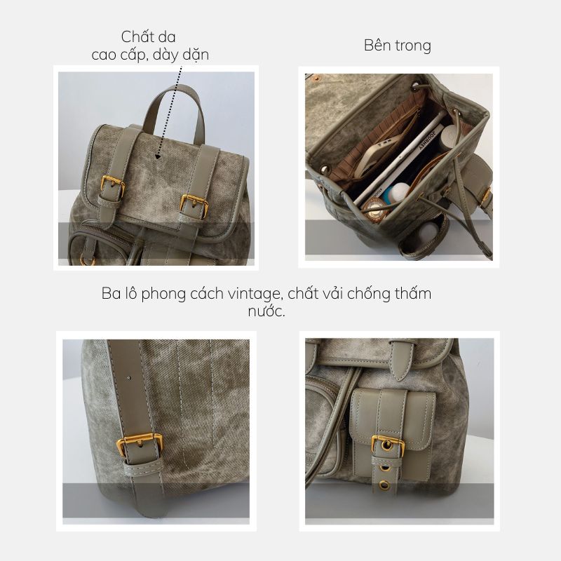 Ba lô Amara dáng vintage cá tính