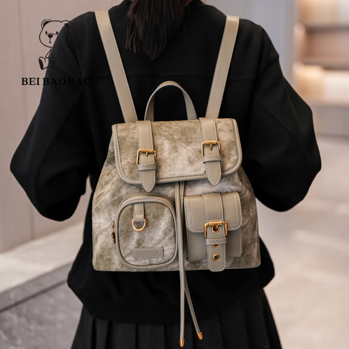 Ba lô Amara dáng vintage cá tính