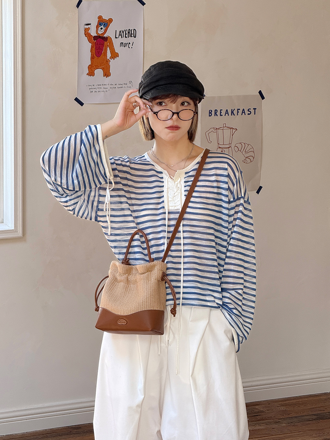 Túi MICOCAH Inaya dáng bucket giả cối dễ thương