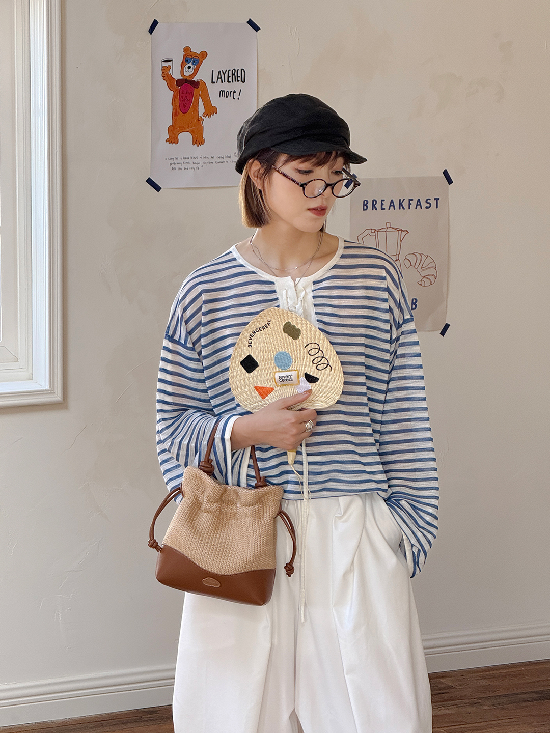 Túi MICOCAH Inaya dáng bucket giả cối dễ thương