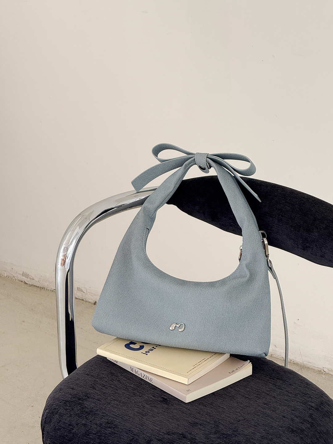 Túi MICOCAH Karla da giả denim nữ tính cao cấp