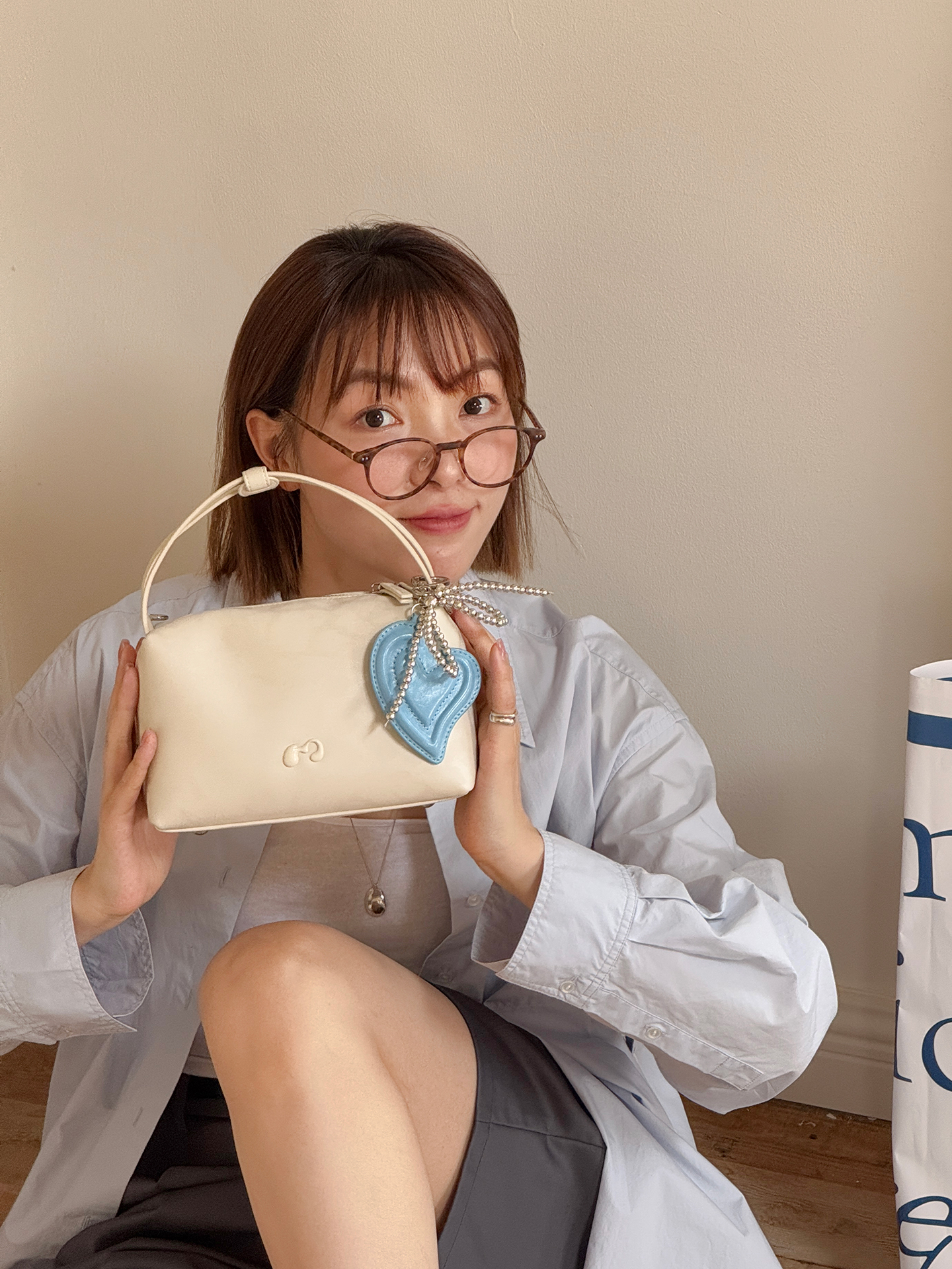 Túi MICOCAH Kimber Chính hãng nhỏ xinh kèm charm đeo chéo