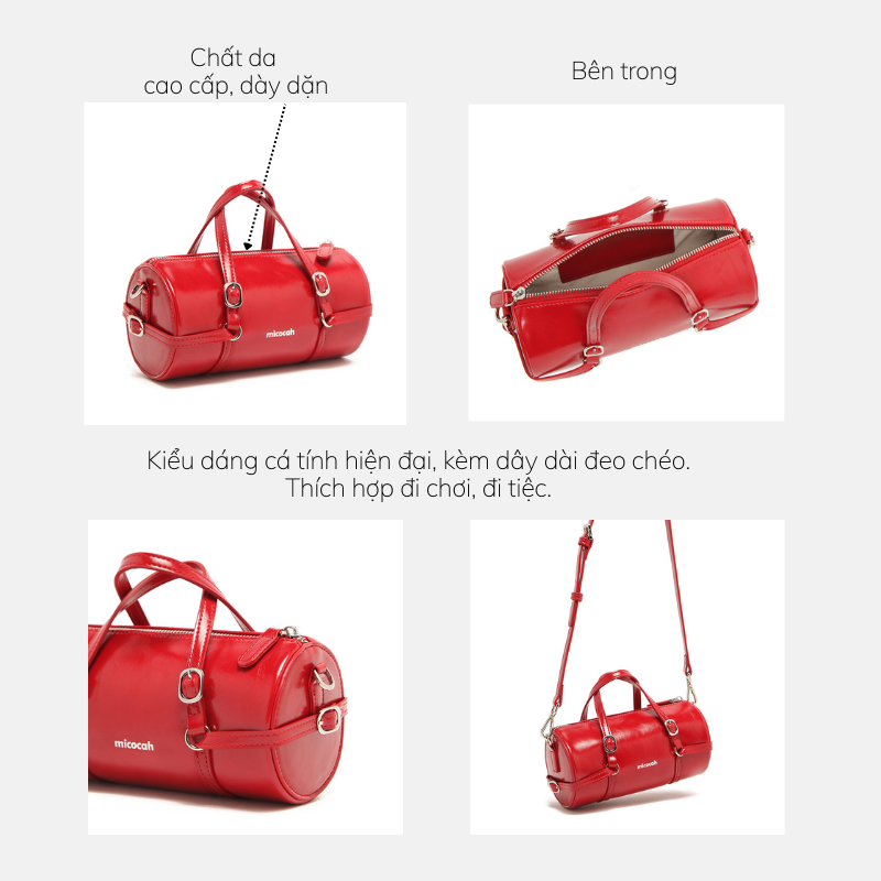 Túi MICOCAH Nyomi Chính hãng dáng bowling đáng yêu