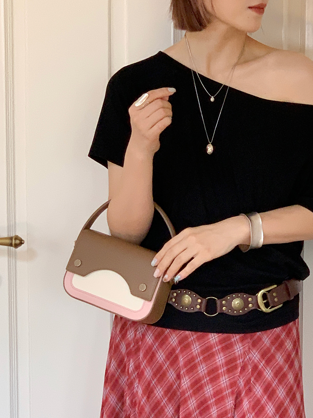 Túi MICOCAH Peach Latte Chính hãng cầm tay nữ tính