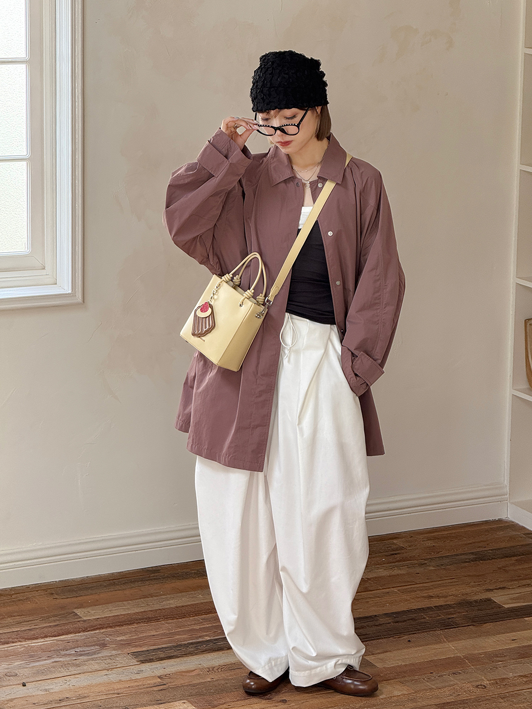 Túi MICOCAH Winona Chính hãng dáng cakebox kèm charm đeo chéo