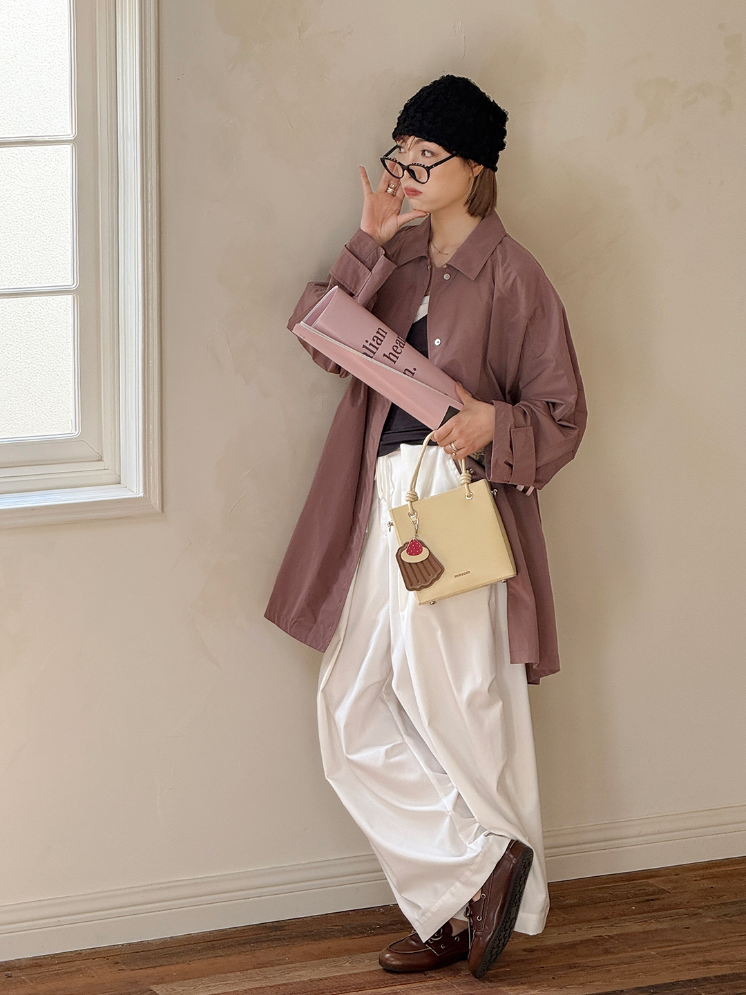 Túi MICOCAH Winona Chính hãng dáng cakebox kèm charm đeo chéo