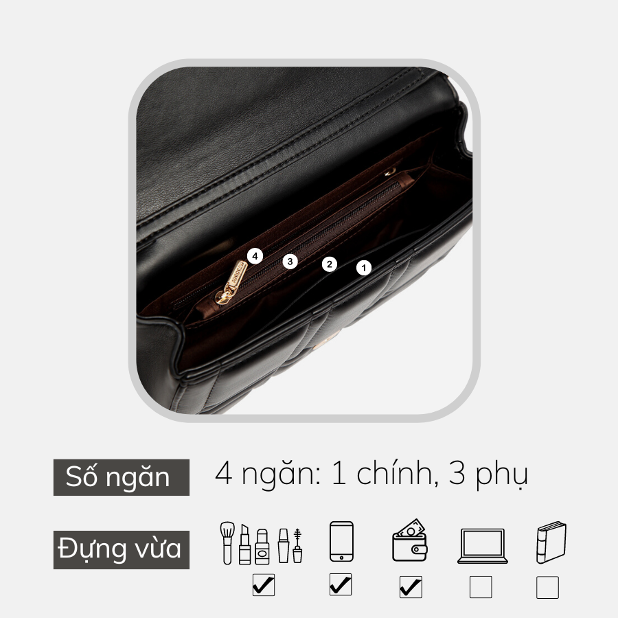 Túi đeo chéo nữ Micocah đi chơi Hàn Quốc đẹp mini sang trọng đi tiệc Tina Shop M496 FSG660
