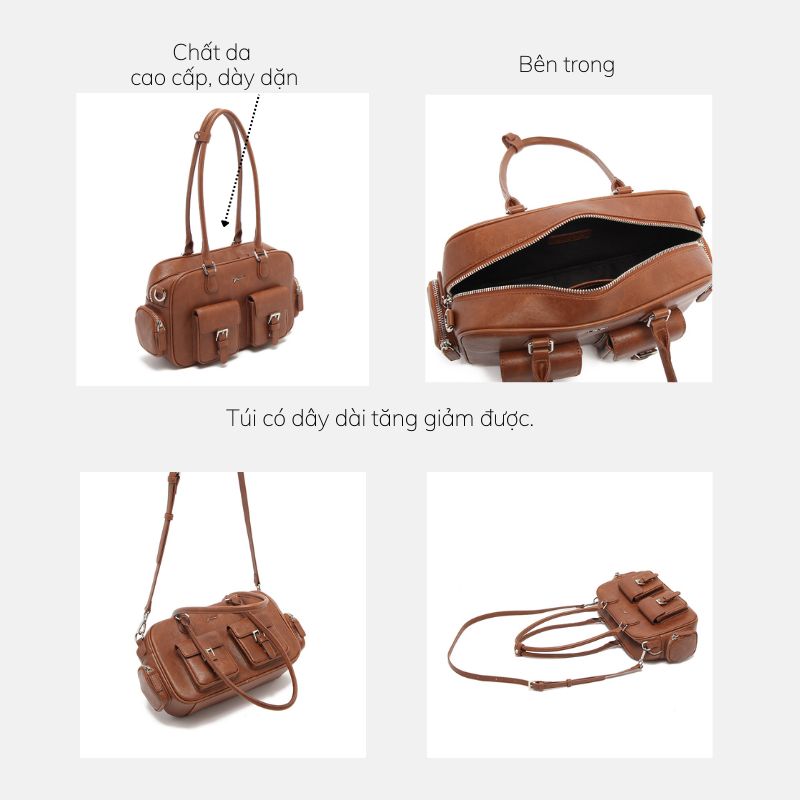 Túi nữ MICOCAH Amira retro đeo vai đeo chéo cổ điển M617 Tina Shop