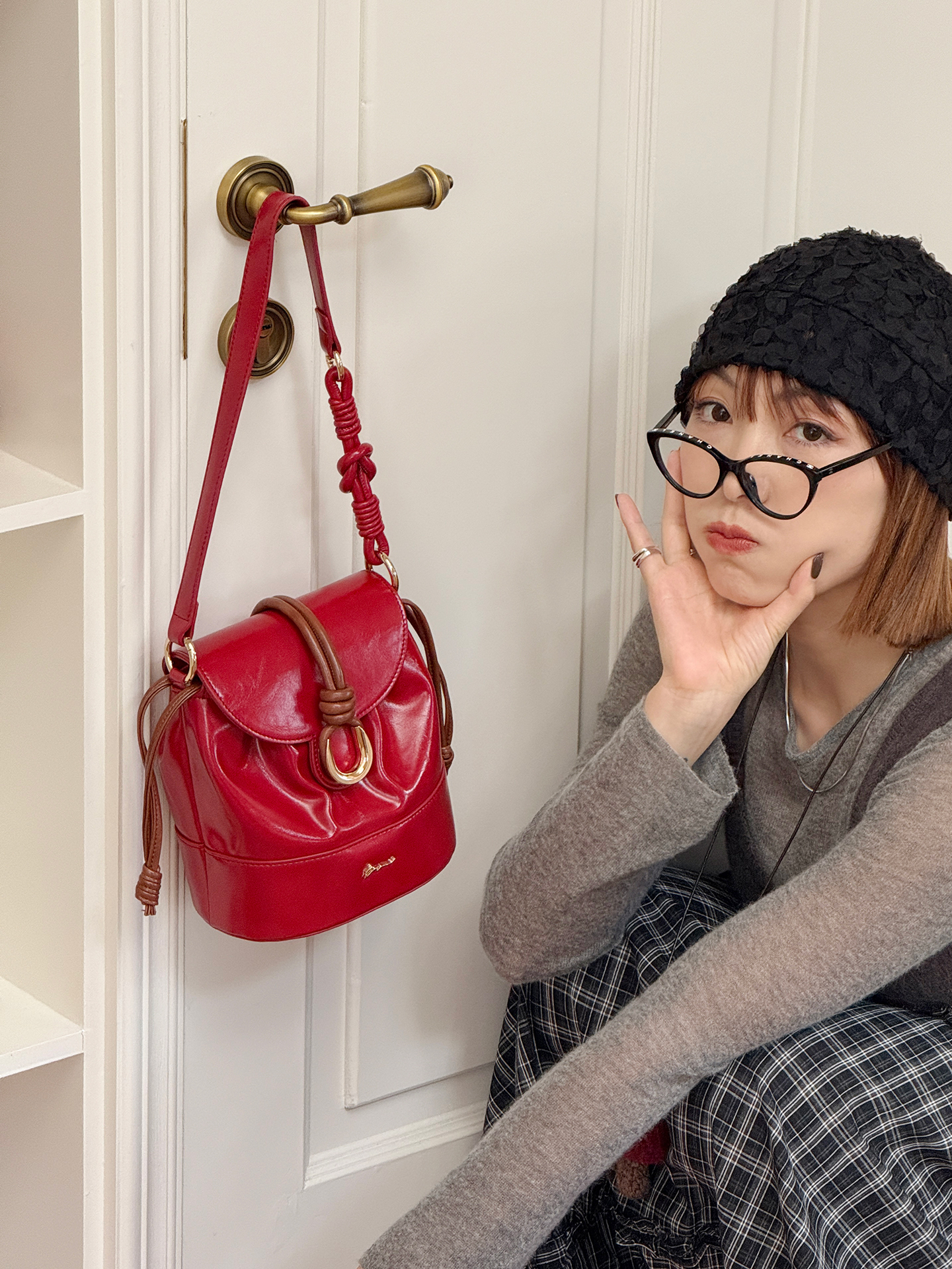 Túi nữ MICOCAH Arabella dáng bucket rút cá tính