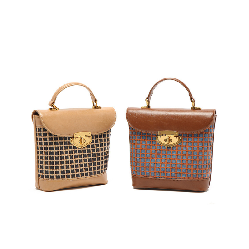 Túi nữ MICOCAH Hasel vintage phối màu cổ điển M604 TinaShop