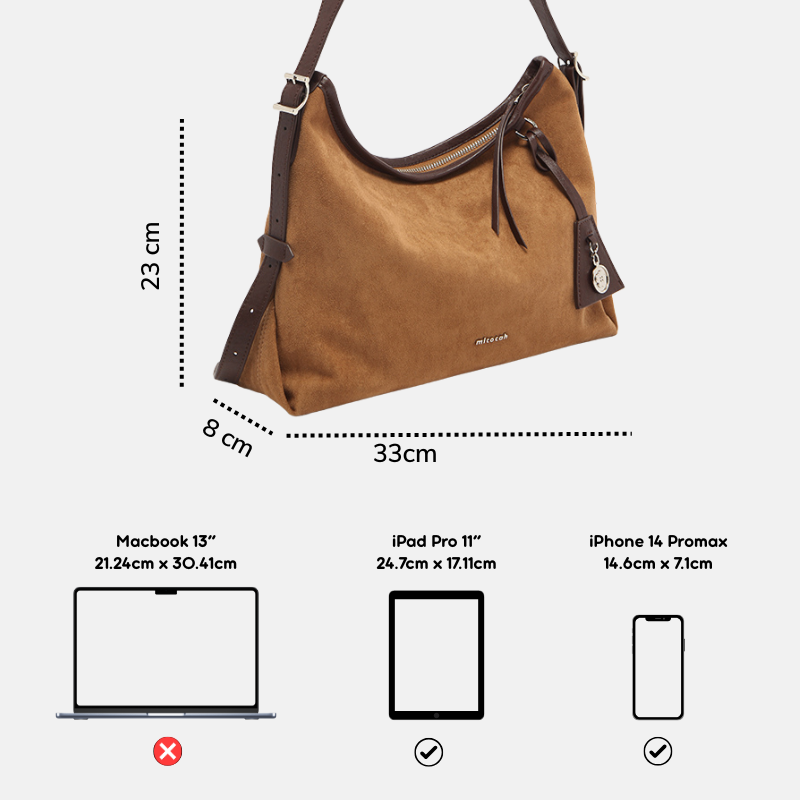 Túi nữ MICOCAH Savannah dáng hobo cá tính kèm keychain