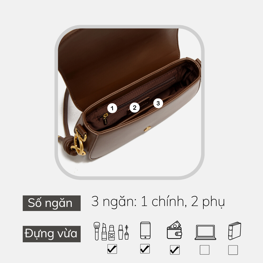 Túi nữ Micocah Timi đeo vai thanh lịch công sở M486 Tina Shop