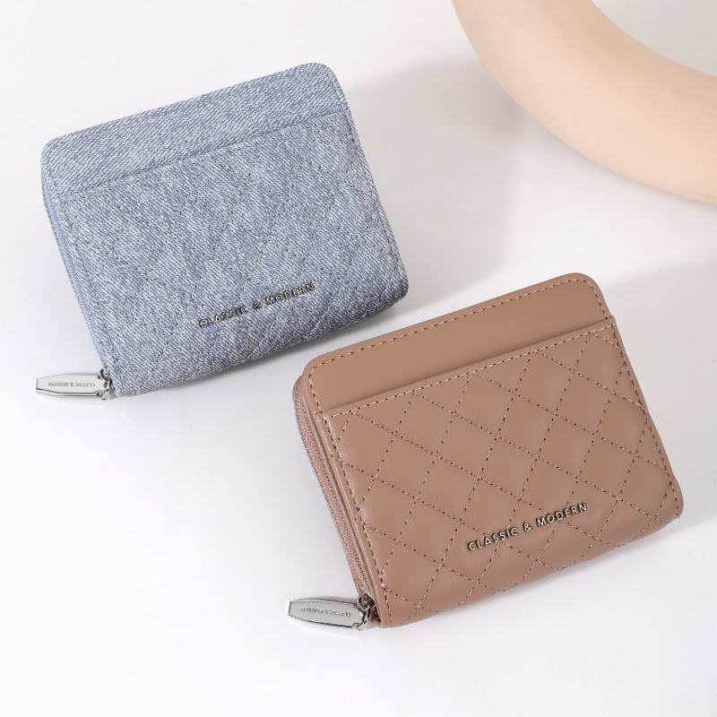 Ví nữ TAILIAN Calie chần ô gấp gọn nhiều ngăn