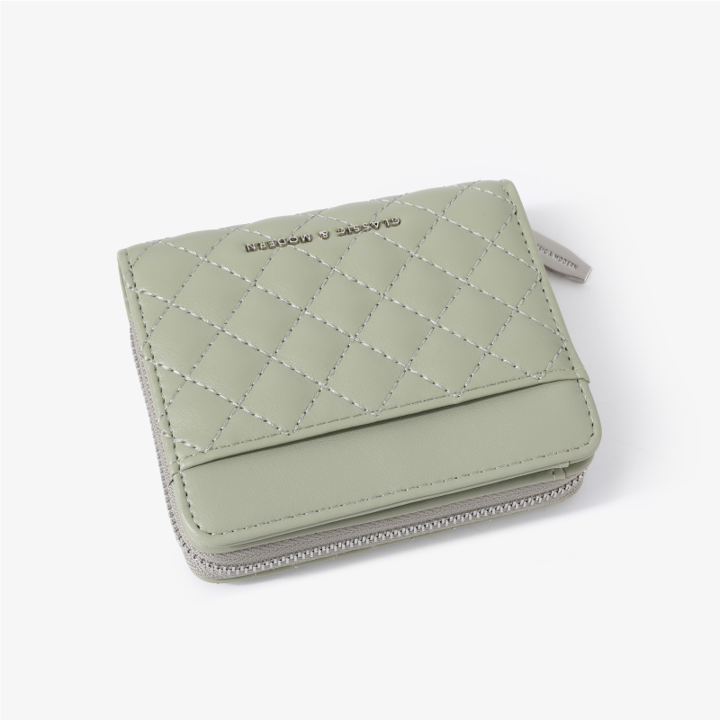 Ví nữ TAILIAN Calie chần ô gấp gọn nhiều ngăn