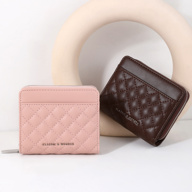 Ví nữ TAILIAN Calie chần ô gấp gọn nhiều ngăn