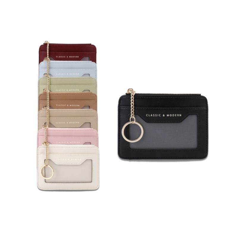 Ví nữ TAILIAN đựng thẻ card kèm móc khoá nhiều màu pastel W251