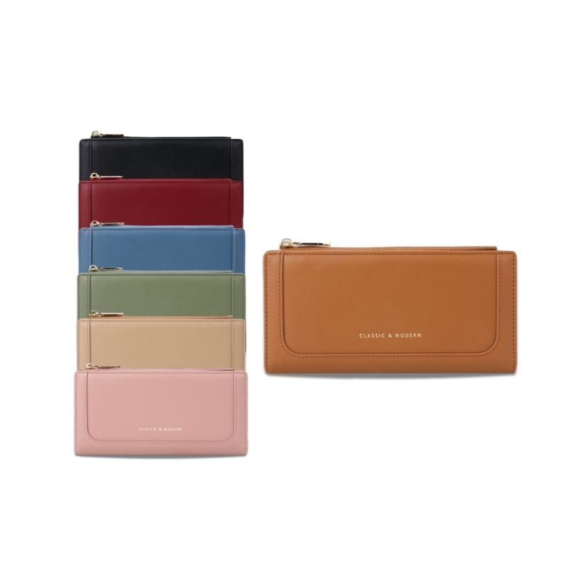 Ví nữ TAILIAN gập cầm tay thanh lịch da PU nhiều màu W264 Tina Shop