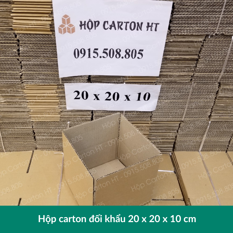 Hộp carton B 20x20x10