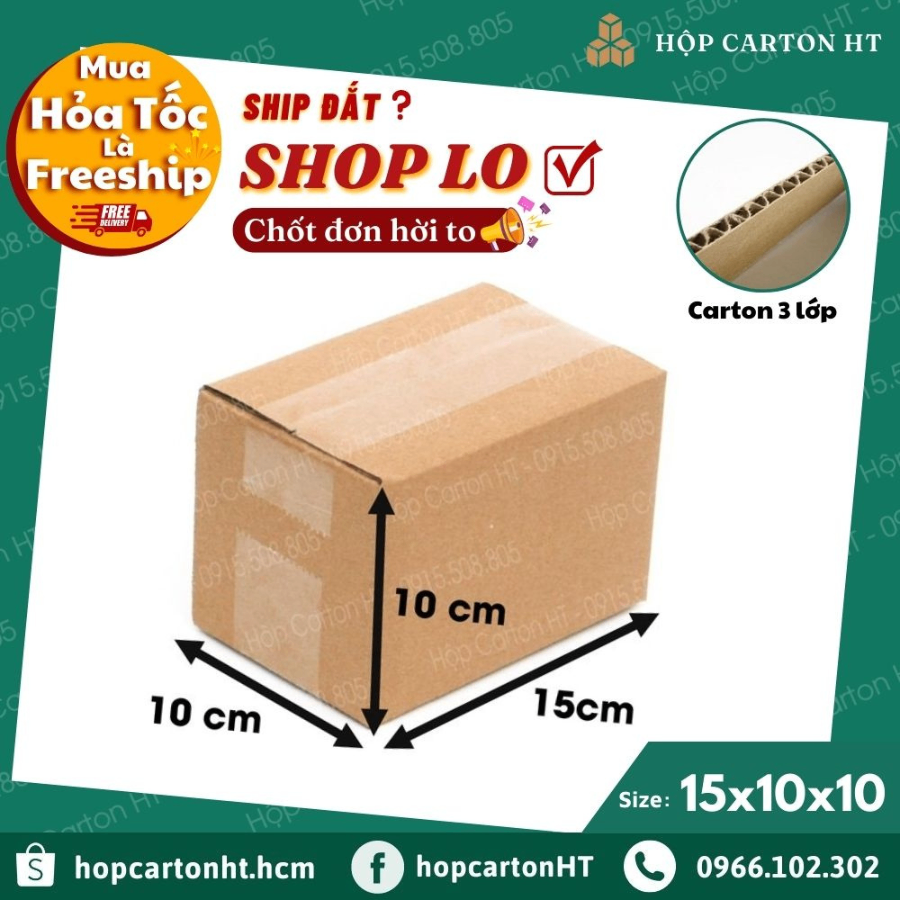 Hộp carton E 15x10x10