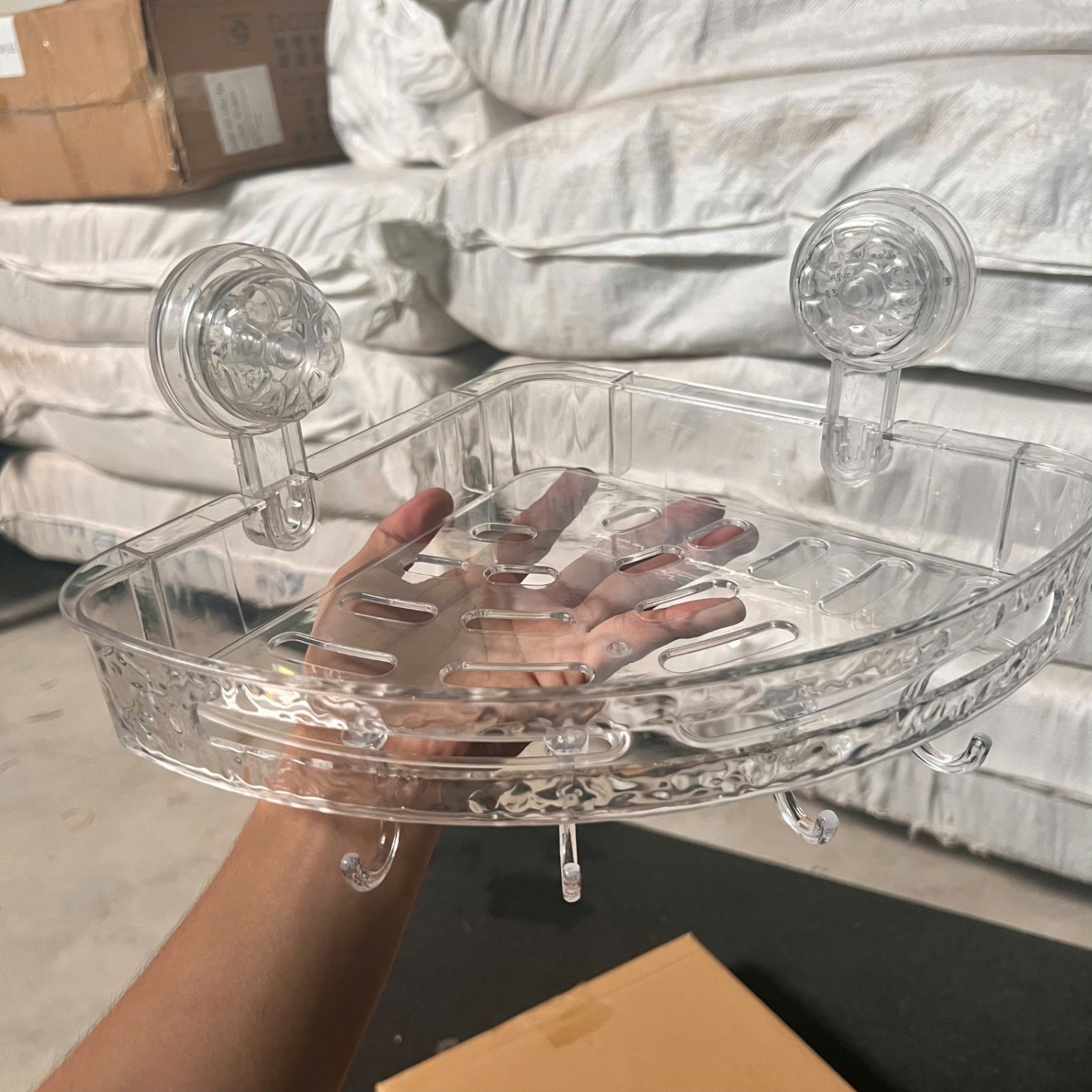 Kệ Góc Tam Giác Hút Chân Không Để Đồ Nhà Tắm BEST KG01 - Kệ Để Đồ Dán Tường Không Khoan Đục Chịu Lực Cao Cấp - Kệ Góc Tam Giá Trong Suốt - Giá Sỉ