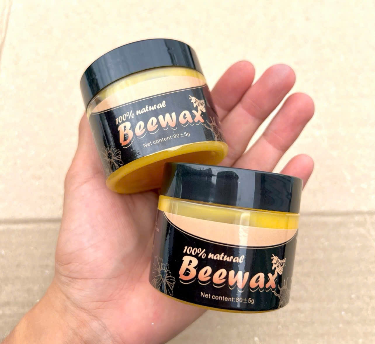 Sáp Ong BEEWAX 80G Phục Hồi Màu Gỗ Bàn Ghế Tủ Cửa Đánh Bóng Tự Nhiên - Sáp Ong Đánh Bóng - Giá Sỉ