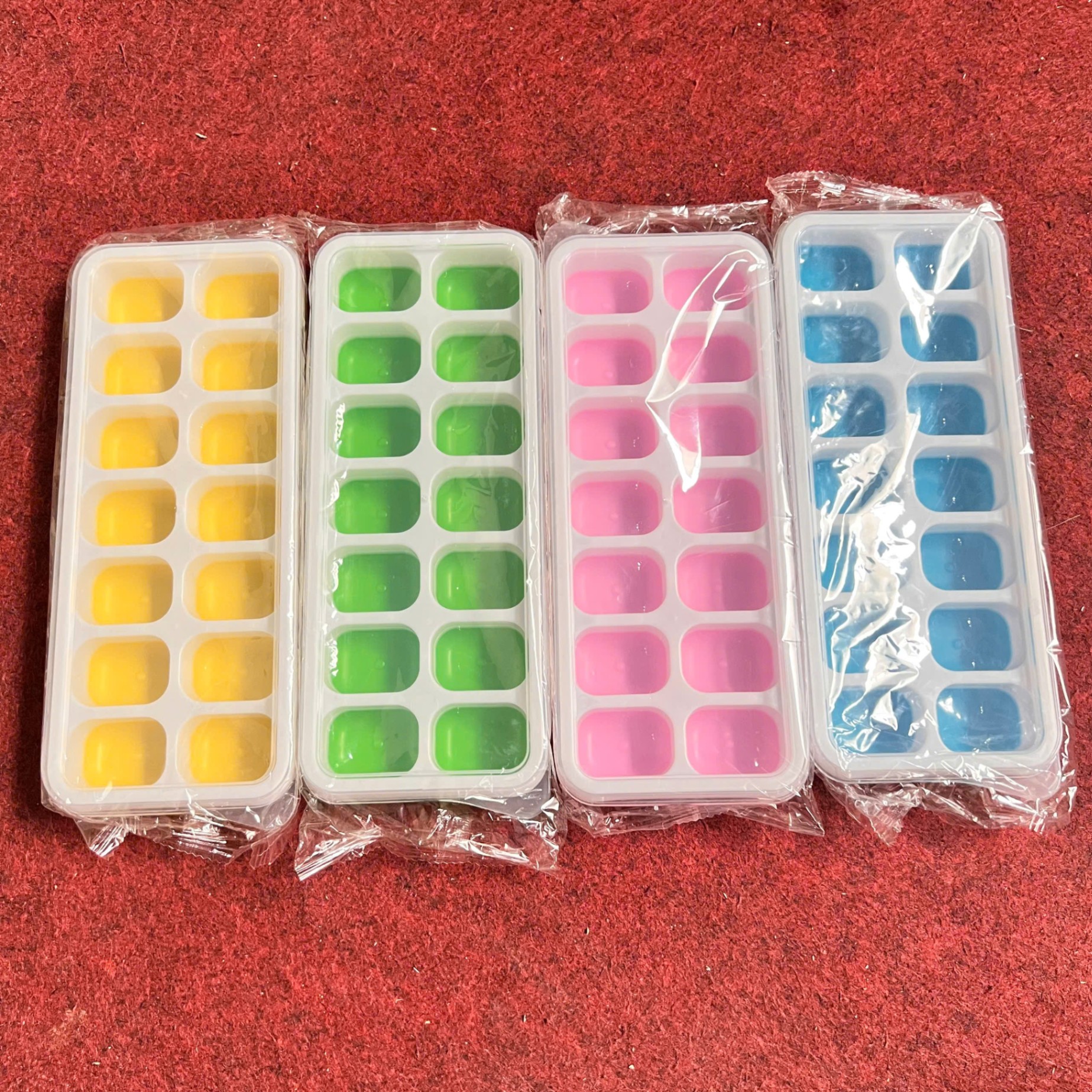 Khay Đá 14 Viên Chữ Nhật Silicon - Khay Làm Đá Silicon 14 Viên - Giá Sỉ