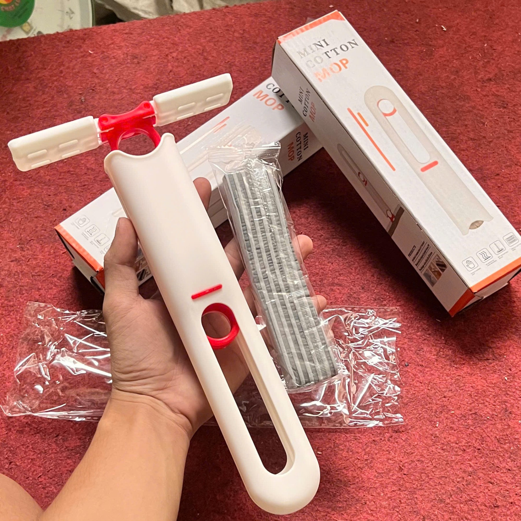 Cây Lau Kính Tự Vắt Cầm Tay Mini Gấp Gọn - Giá Sỉ