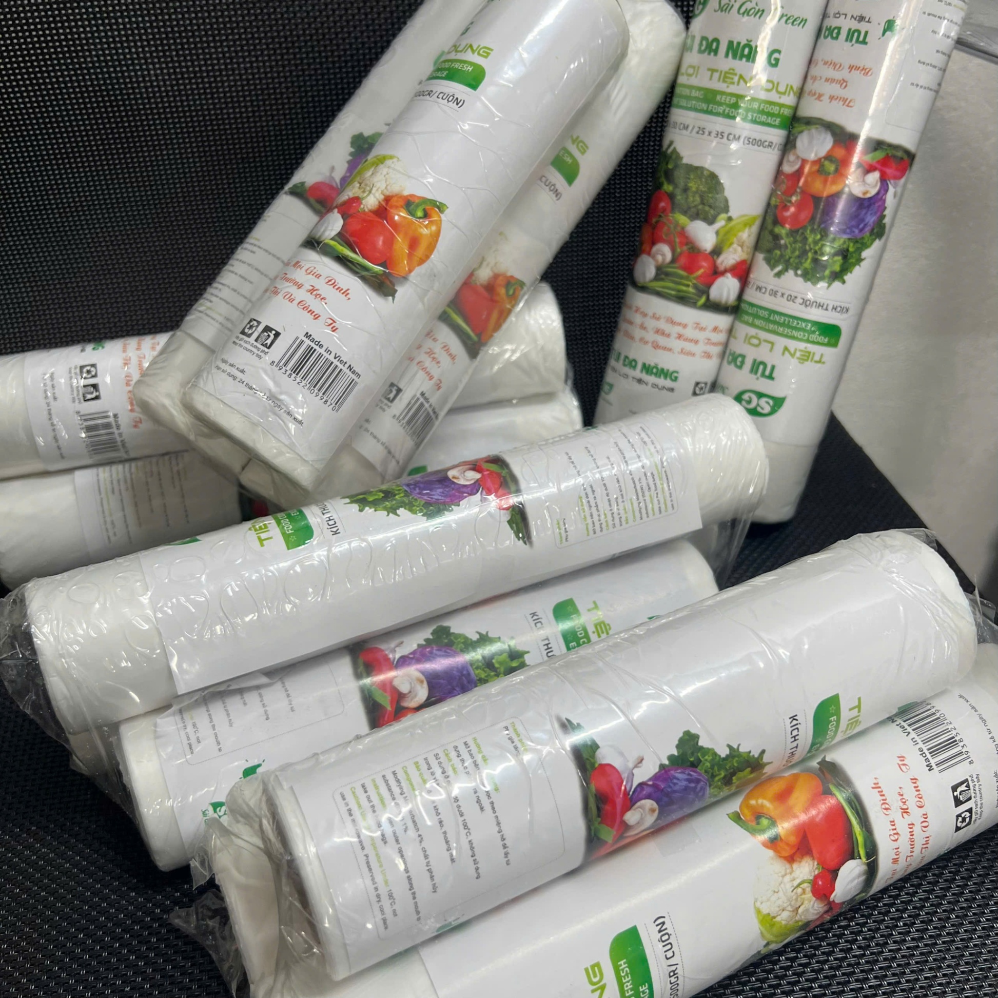 Set 3 Cuộn Túi Đựng Thực Phẩm Tự Hủy Sinh Học, Đựng Thức Ăn Tủ Lạnh Bảo Quản Sạch Sẽ - Túi Đựng Thực Phẩm Sinh Học - Giá Sỉ