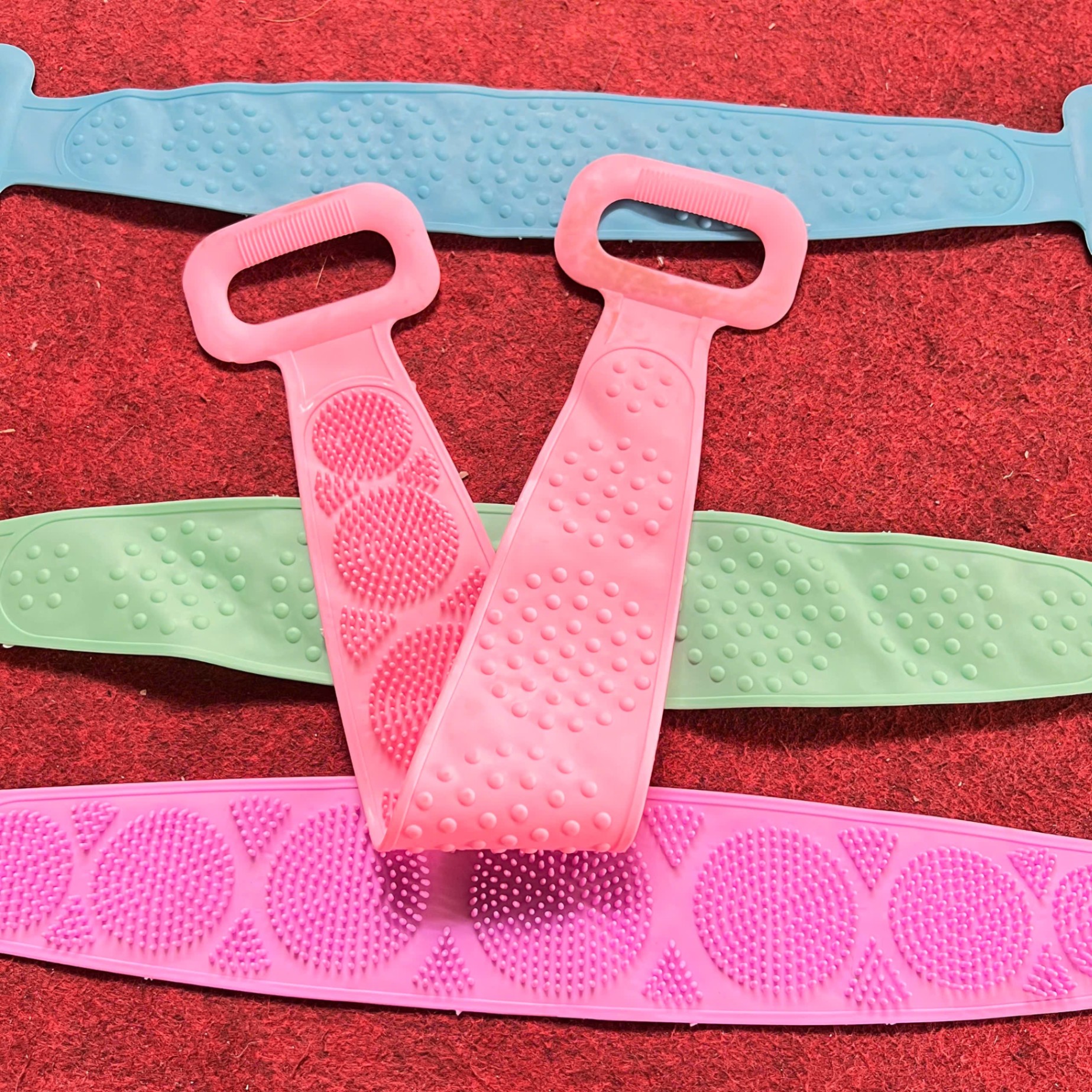 Dây Chà Lưng Massage Cơ Thể Khi Tắm Đai Chà Lưng 2 Mặt Silicon Kì Lưng Ghét Tẩy Tế Bào Chết Giảm Mụn - Giá Sỉ