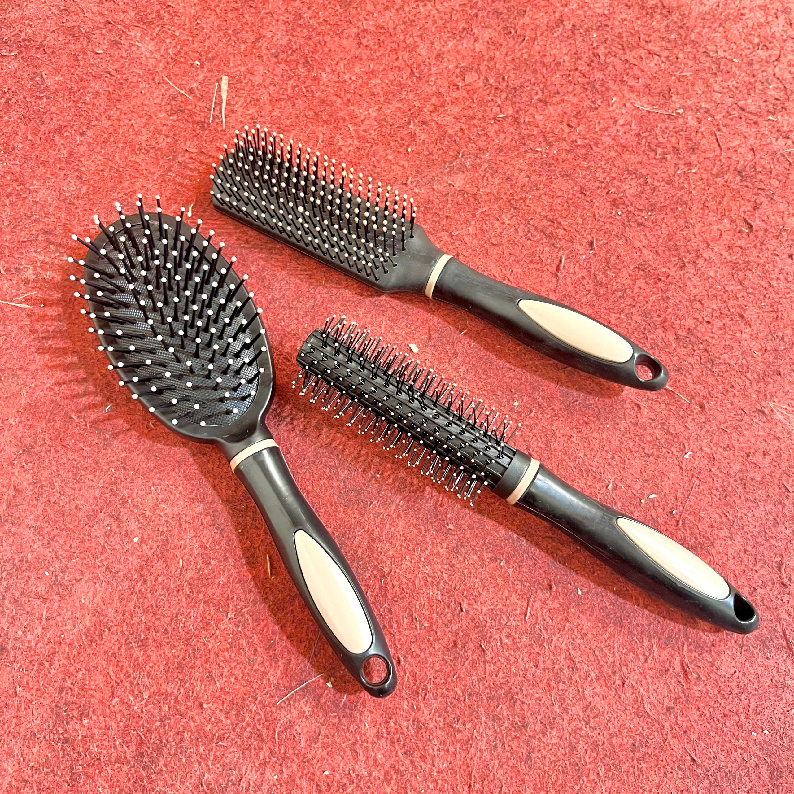 Bộ 3 Lược Chải Gỡ Rối Tạo Kiểu Salon Gồm Lược Thẳng, Lược Tròn, Lược Oval Chuyên Dụng Chống Rụng Tóc - Giá Sỉ