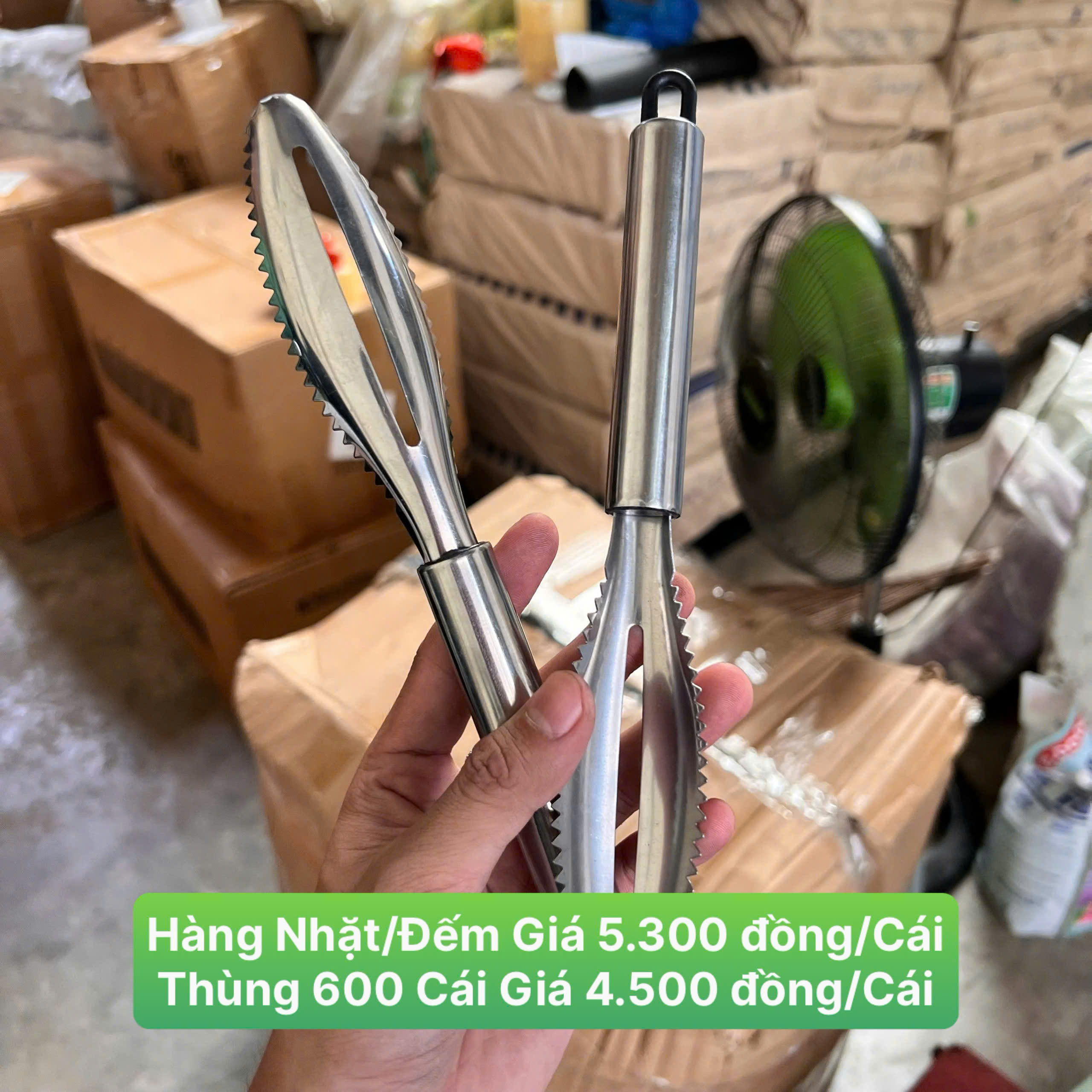 Dụng Cụ Đánh Vảy Cá Inox Dài 23cm, Lưỡi Răng Cưa Có Rãnh Hứng Vảy, Cán Tròn Có Móc Treo, Dễ Vệ Sinh