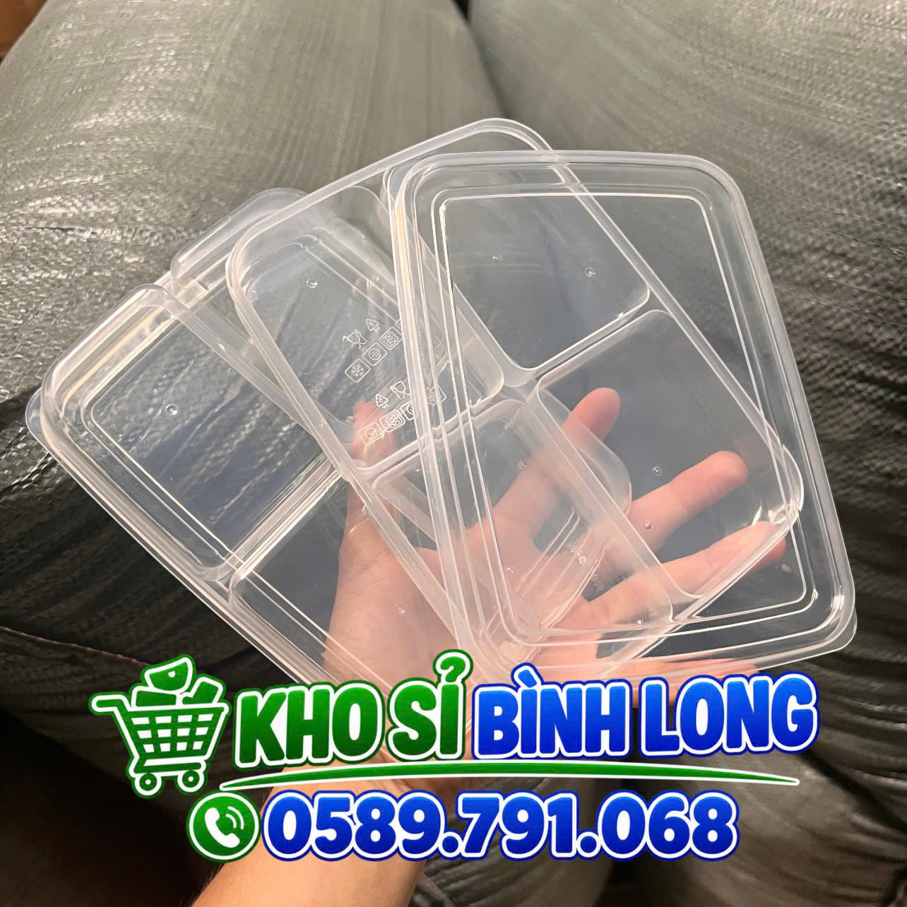 Hộp Chia Thực Phẩm 4 Ngăn - Hộp Nhựa Bảo Quản Thịt Đông Lạnh Tiện Lợi - Giá Sỉ