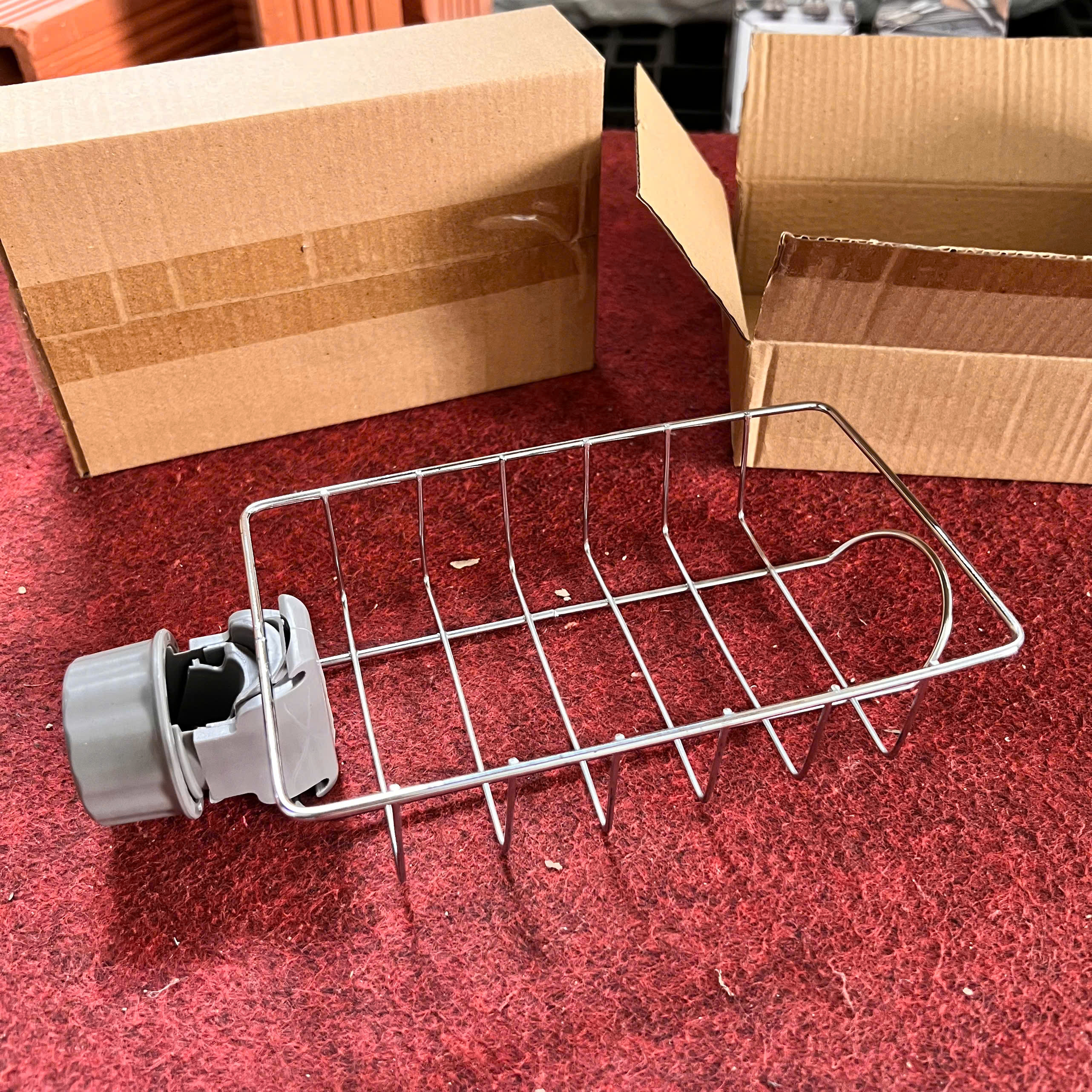 Kệ Inox Gắn Vòi Nước Kệ Giỏ Đựng Để Đồ Rửa Chén Bát Kệ Gắn Bồn Rửa Chén - Khay Inox Gắn Vòi Nước Đựng Vật Dụng Rửa Chén - Giá Sỉ