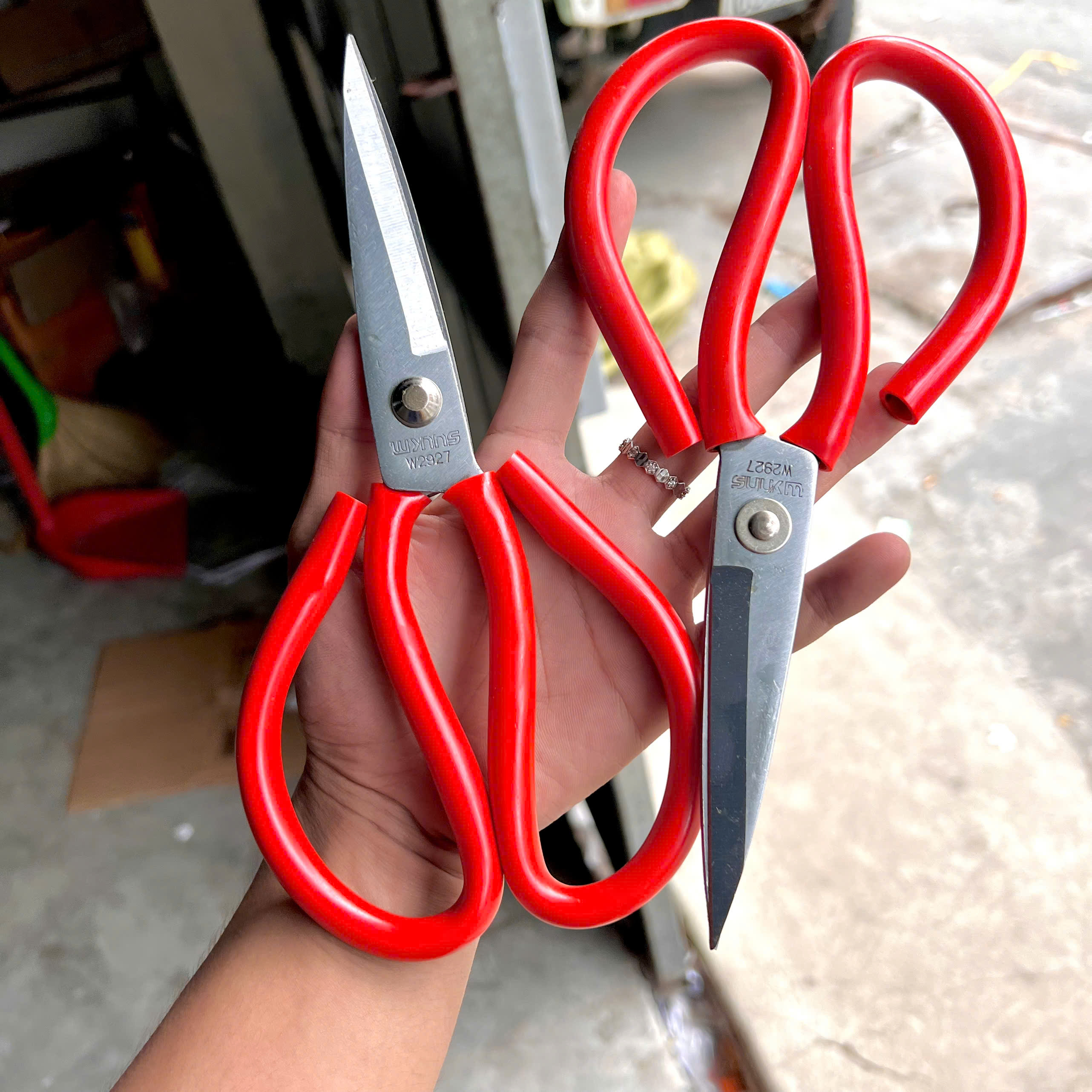 Kéo Cán Đỏ Bọc Nhựa Làm Bếp Đa Năng - Kéo Sắt Tay Bọc Nhựa - Giá Sỉ