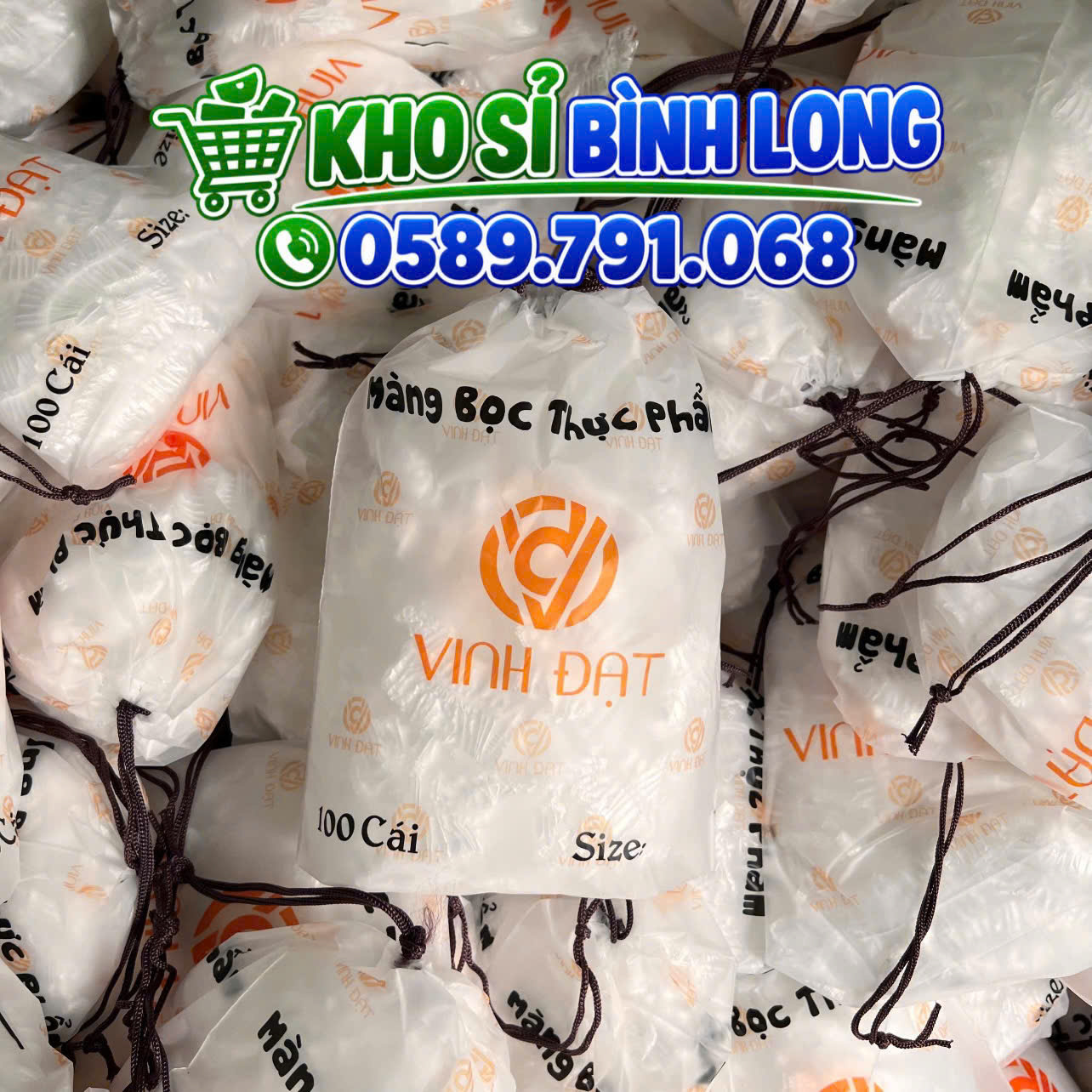 Màng Bọc Thực Phẩm Size To 46CM PE Có Chun Co Giãn Túi Khổng Lồ Chính Hãng Vinh Đạt - Giá Sỉ