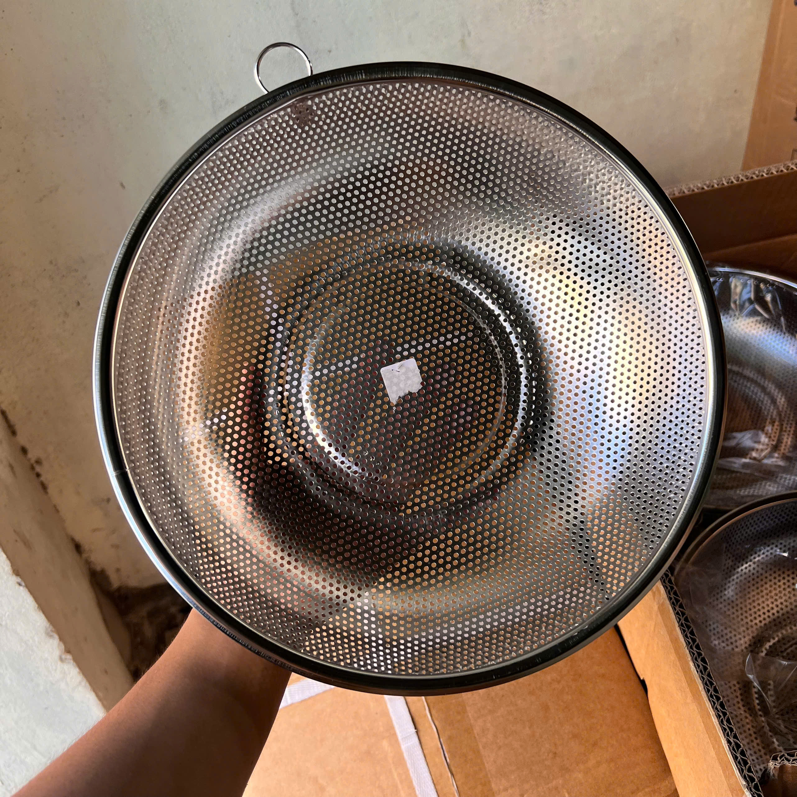 Rổ Inox Tròn Lỗ Nhỏ 28Cm Đa Năng Rửa Rau Củ Vo Gạo Đựng Hoa Quả - Rổ Inox Tròn - Giá Sỉ