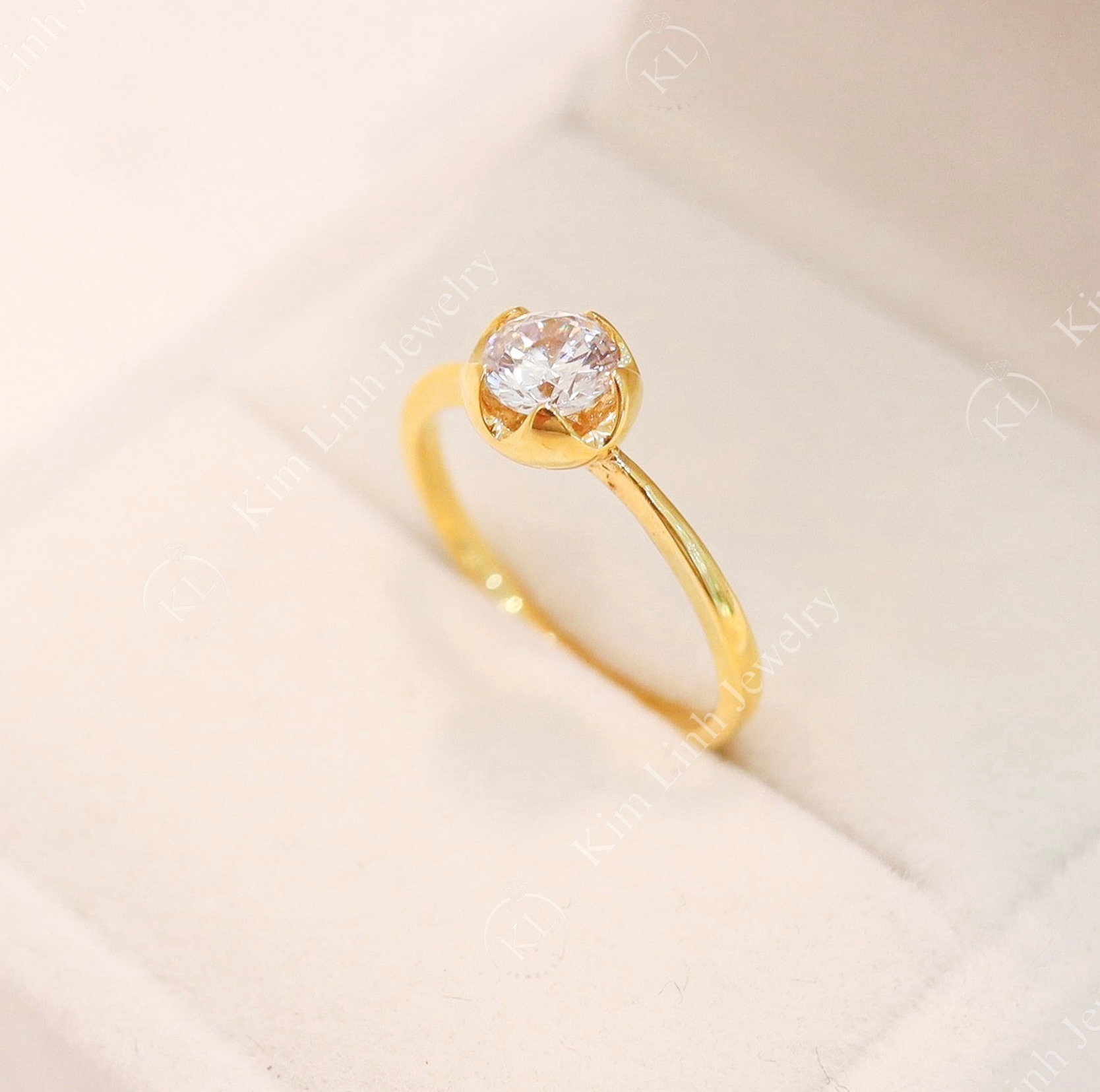 NHẪN CẦU HÔN 10k ĐÁ CZ 542
