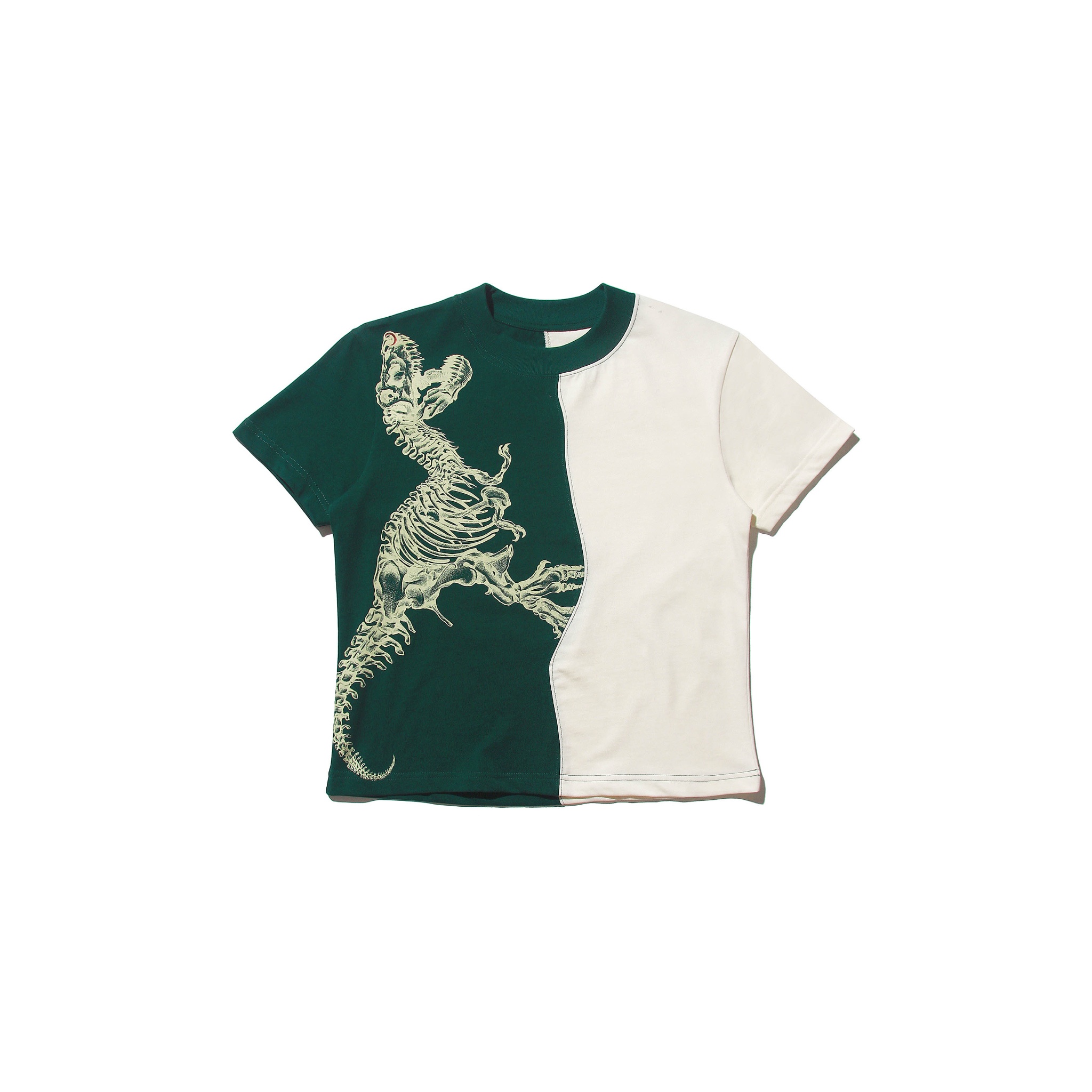 HAFT DINO BABY TEE - Xanh Lá Kem