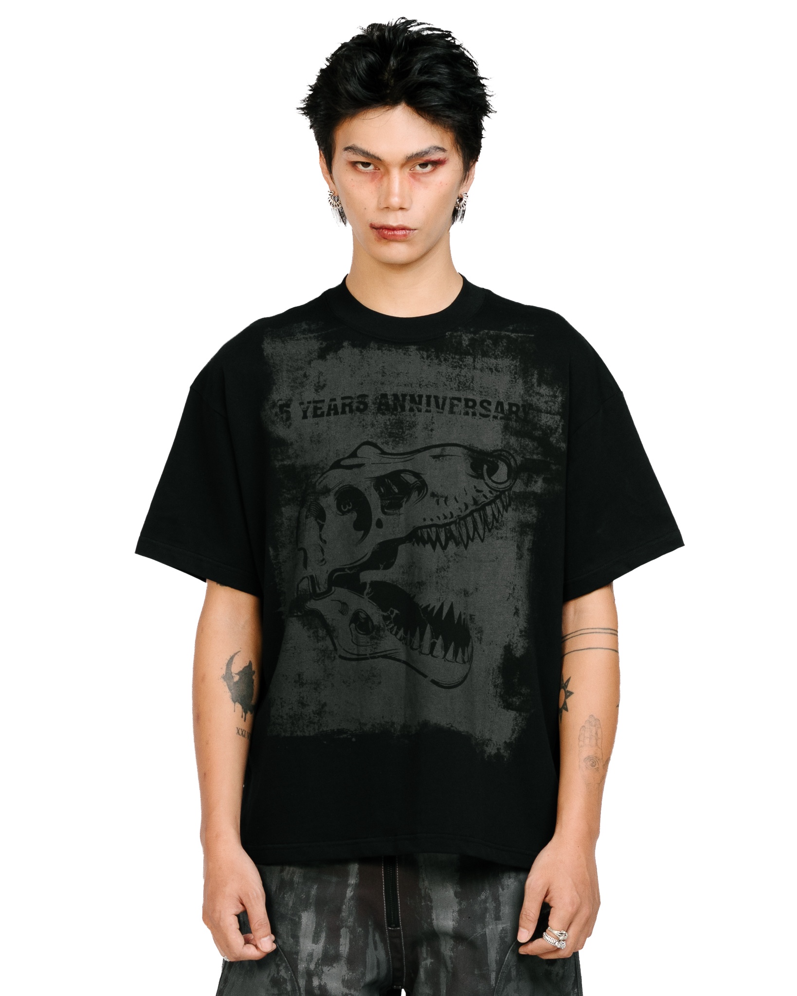 Paint Roller Boxy Tee - Black