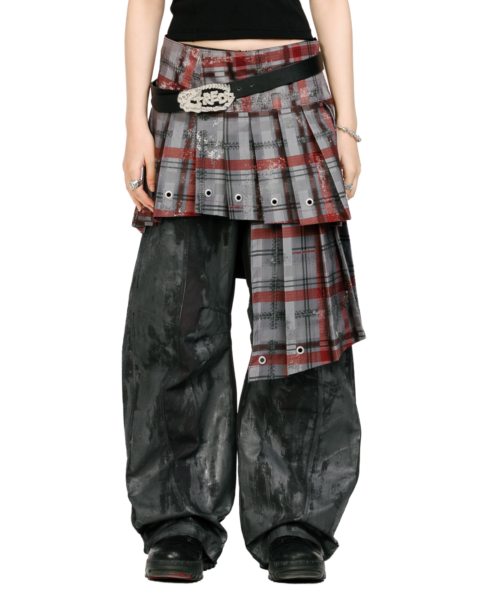 Thixotropic Wrap Pleated Skirt