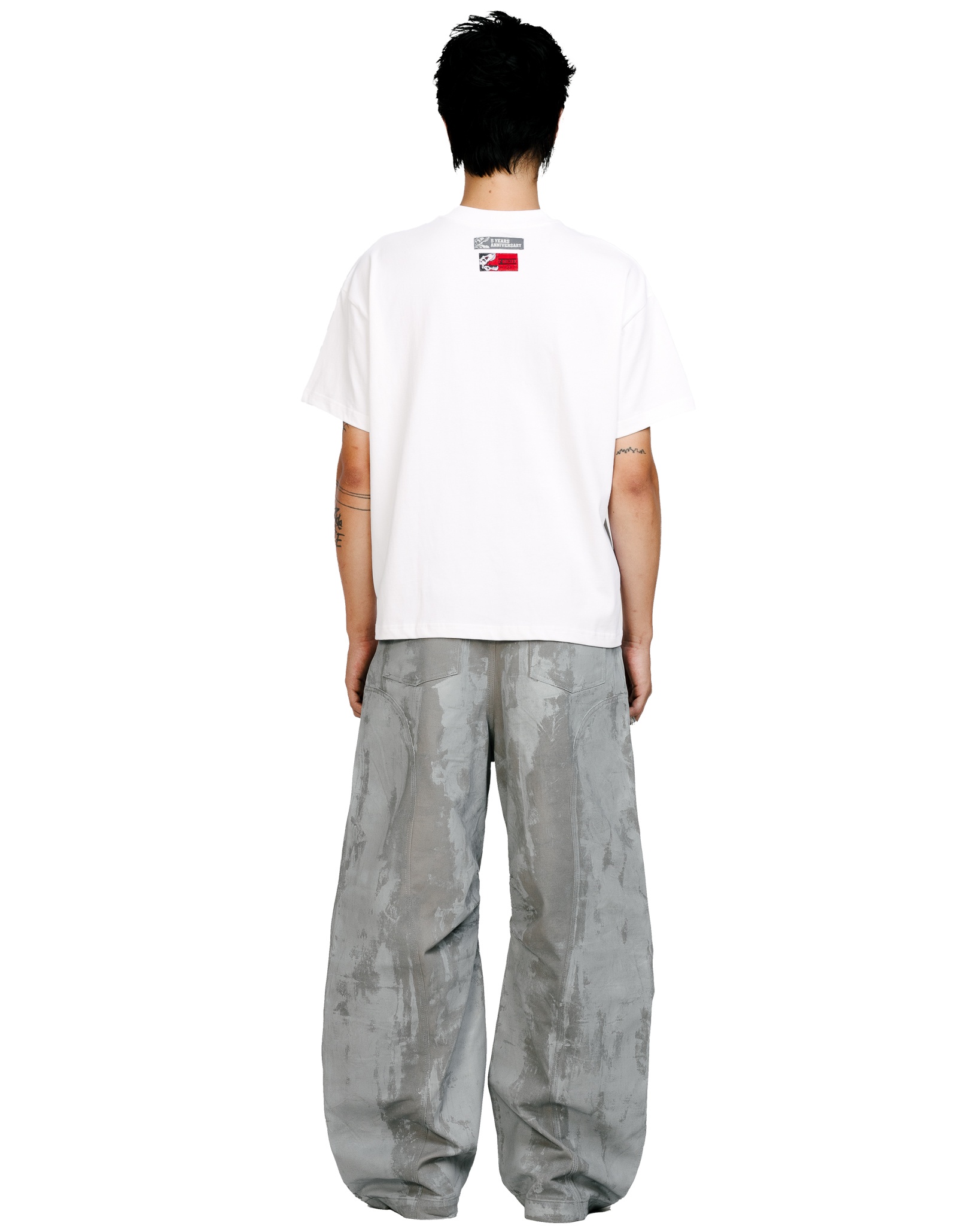 Paint Roller Boxy Tee - White