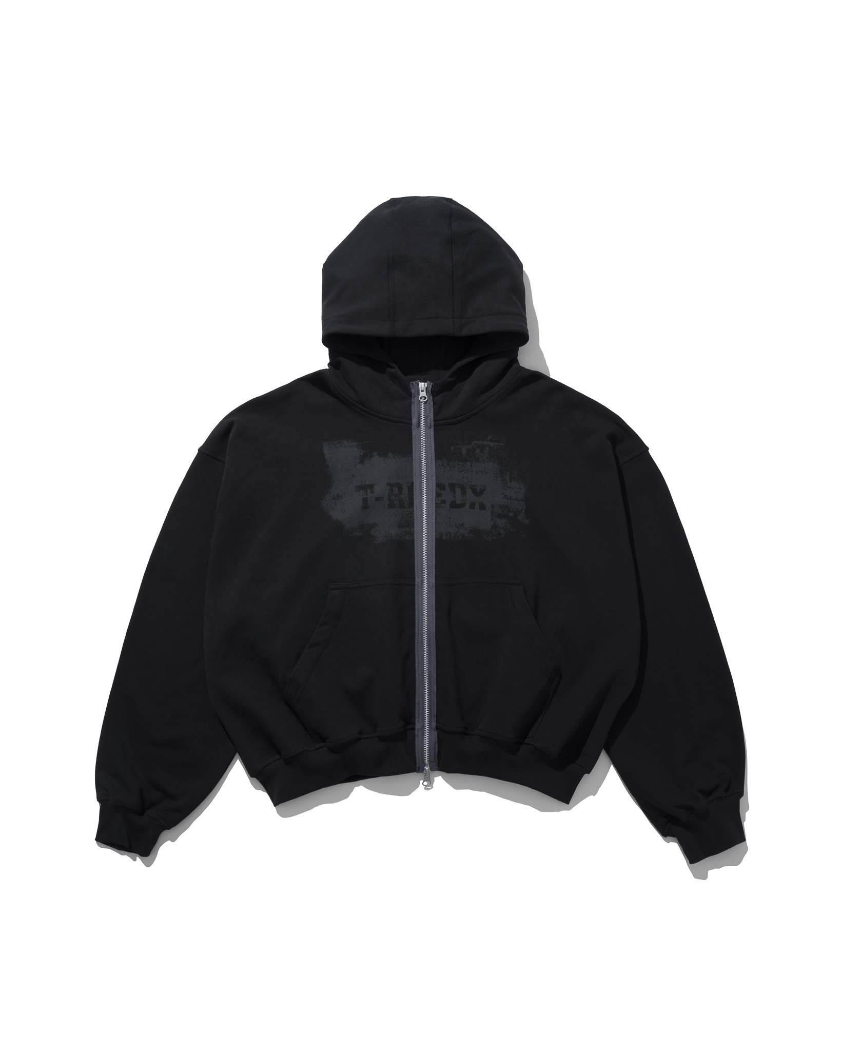 5raphite Zipped Hoodie