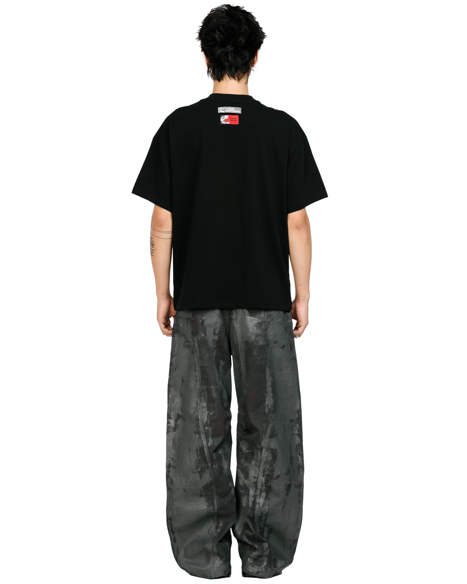 Paint Roller Boxy Tee - Black