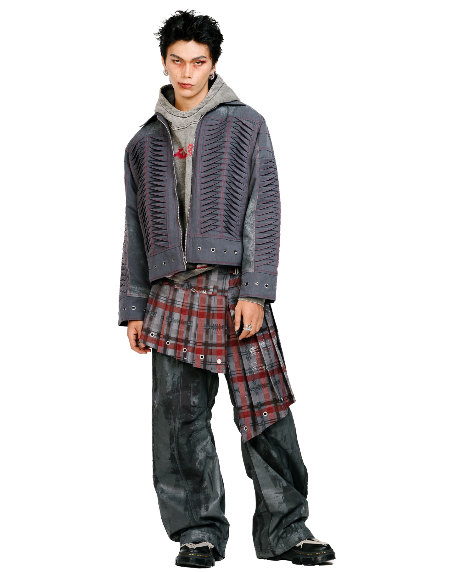 Thixotropic Wrap Pleated Skirt