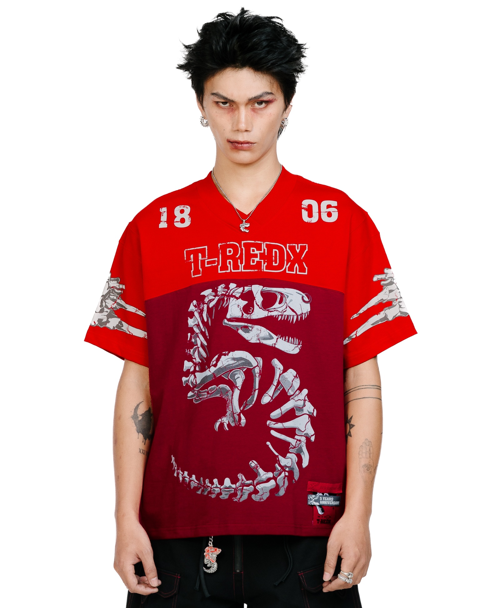 Concrete Jungle Jersey Tee - Red Garment