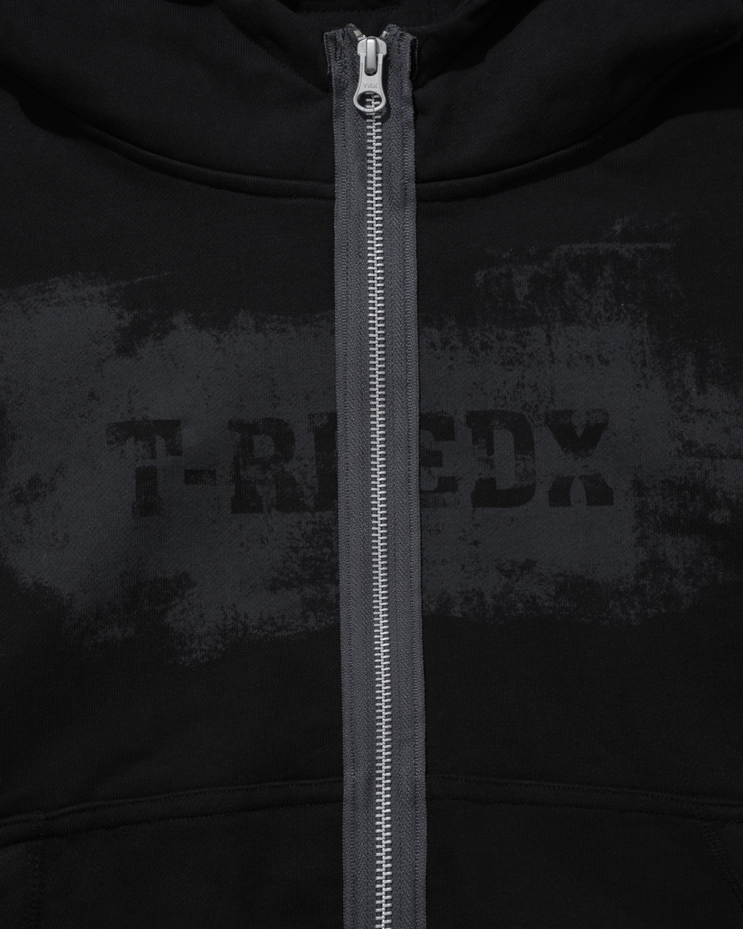 5raphite Zipped Hoodie